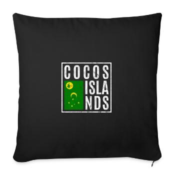 Îles Cocos - Housse de coussin décorative 45 x 45 cm - noir - Devant