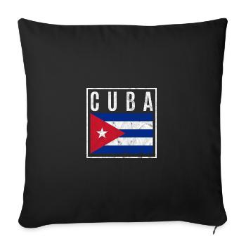 Cuba - Housse de coussin décorative 45 x 45 cm - noir - Devant