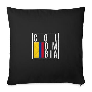Colombie - Housse de coussin décorative 45 x 45 cm - noir - Devant