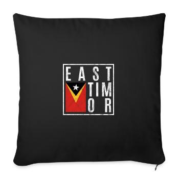 Timor oriental - Housse de coussin décorative 45 x 45 cm - noir - Devant