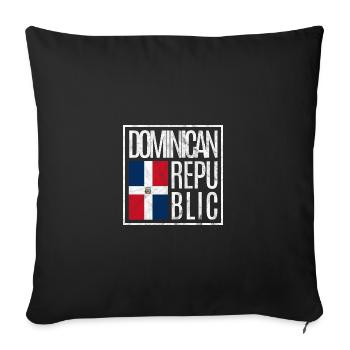 Dominikanische Republik - Sofakissenbezug 45 x 45 cm - Schwarz - Vorne
