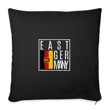 GDR - Sofa pillowcase 17,3'' x 17,3'' (45 x 45 cm) - black - Front