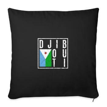 Djibouti - Sofa pillowcase 17,3'' x 17,3'' (45 x 45 cm) - black - Front