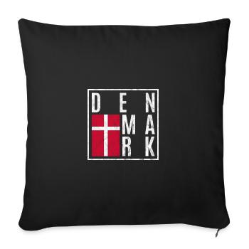 Denmark - Sofa pillowcase 17,3'' x 17,3'' (45 x 45 cm) - black - Front