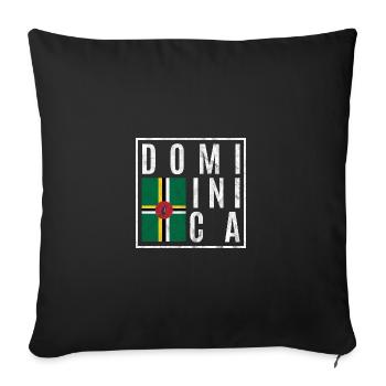 Dominica - Sofa pillowcase 17,3'' x 17,3'' (45 x 45 cm) - black - Front