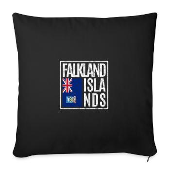 Îles Falkland - Housse de coussin décorative 45 x 45 cm - noir - Devant