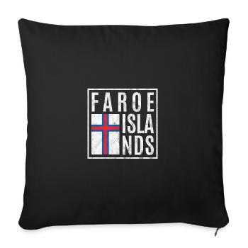 Faroe Islands - Sofa pillowcase 17,3'' x 17,3'' (45 x 45 cm) - black - Front
