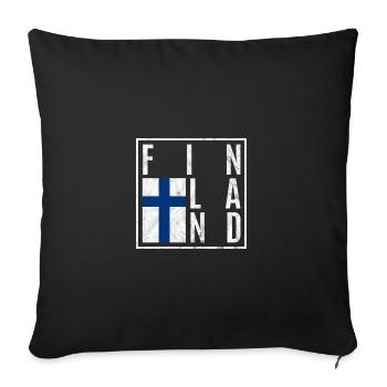 Finland - Sofa pillowcase 17,3'' x 17,3'' (45 x 45 cm) - black - Front