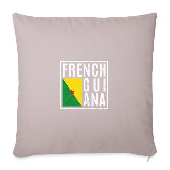 Guyane française - Housse de coussin décorative 45 x 45 cm - taupe clair - Devant