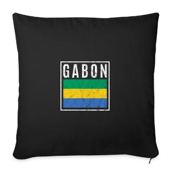 Gabon - Sofa pillowcase 17,3'' x 17,3'' (45 x 45 cm) - black - Front
