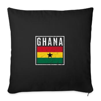 Ghana - Housse de coussin décorative 45 x 45 cm - noir - Devant