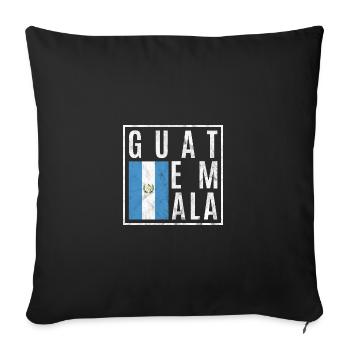 Guatemala - Sofa pillowcase 17,3'' x 17,3'' (45 x 45 cm) - black - Front