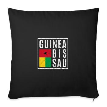Guinea-Bissau - Sofa pillowcase 17,3'' x 17,3'' (45 x 45 cm) - black - Front