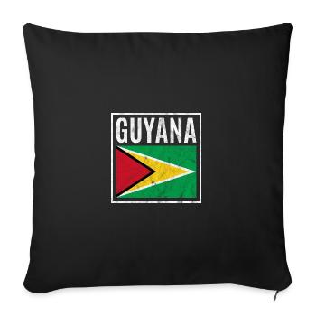 Guyana - Housse de coussin décorative 45 x 45 cm - noir - Devant