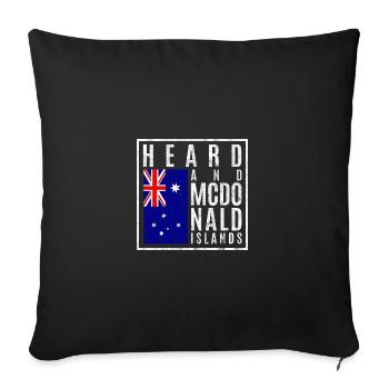 Îles Heard et McDonald - Housse de coussin décorative 45 x 45 cm - noir - Devant