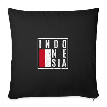 Indonesia - Sofa pillowcase 17,3'' x 17,3'' (45 x 45 cm) - black - Front