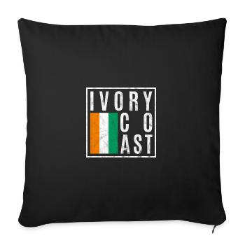 Ivory Coast - Sofa pillowcase 17,3'' x 17,3'' (45 x 45 cm) - black - Front