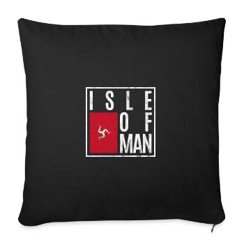 Isle Of Man - Sofa pillowcase 17,3'' x 17,3'' (45 x 45 cm) - black - Front