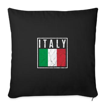 Italie - Housse de coussin décorative 45 x 45 cm - noir - Devant
