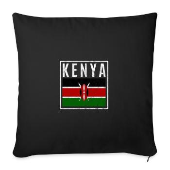Kenya - Sofa pillowcase 17,3'' x 17,3'' (45 x 45 cm) - black - Front
