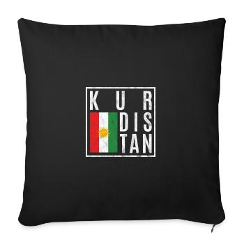 Kurdistan - Sofa pillowcase 17,3'' x 17,3'' (45 x 45 cm) - black - Front