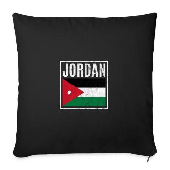 Jordanien - Sofakissenbezug 45 x 45 cm - Schwarz - Vorne