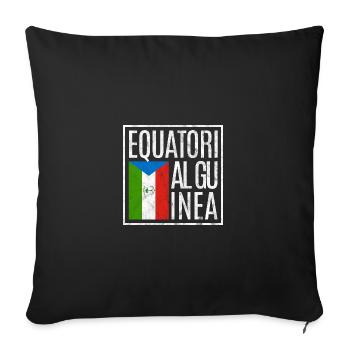 Equatorial Guinea - Sofa pillowcase 17,3'' x 17,3'' (45 x 45 cm) - black - Front