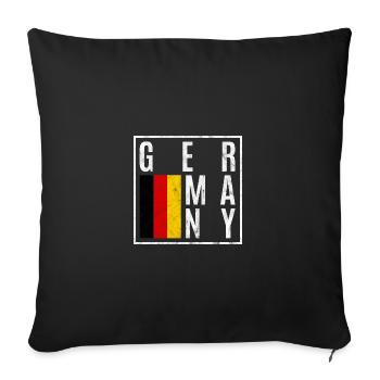 Germany - Sofa pillowcase 17,3'' x 17,3'' (45 x 45 cm) - black - Front