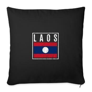 Laos - Sofakissenbezug 45 x 45 cm - Schwarz - Vorne