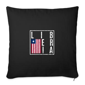 Liberia - Sofa pillowcase 17,3'' x 17,3'' (45 x 45 cm) - black - Front