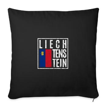 Liechtenstein - Sofa pillowcase 17,3'' x 17,3'' (45 x 45 cm) - black - Front
