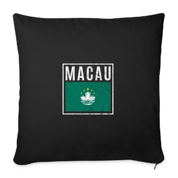 Macau - Sofakissenbezug 45 x 45 cm - Schwarz - Vorne