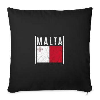 Malta - Sofa pillowcase 17,3'' x 17,3'' (45 x 45 cm) - black - Front
