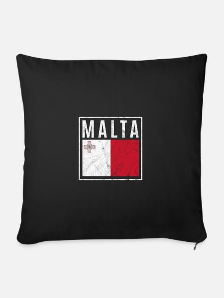 Malta - Sofakissenbezug 45 x 45 cm - Schwarz