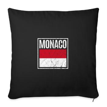 Monaco - Housse de coussin décorative 45 x 45 cm - noir - Devant