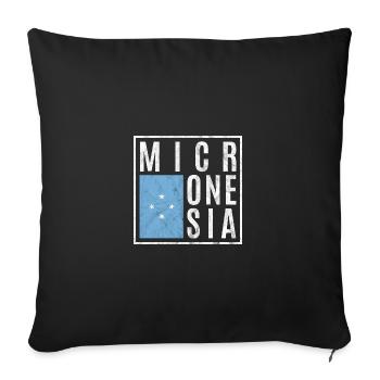 Micronésie - Housse de coussin décorative 45 x 45 cm - noir - Devant