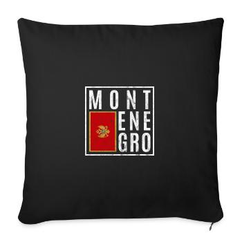 Montenegro - Sofa pillowcase 17,3'' x 17,3'' (45 x 45 cm) - black - Front