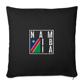 Namibia - Sofakissenbezug 45 x 45 cm - Schwarz - Vorne
