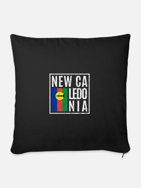 Nouvelle-Calédonie - Housse de coussin décorative 45 x 45 cm - noir