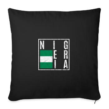Nigéria - Housse de coussin décorative 45 x 45 cm - noir - Devant