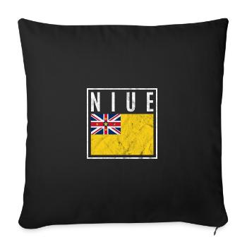 Nioué - Housse de coussin décorative 45 x 45 cm - noir - Devant