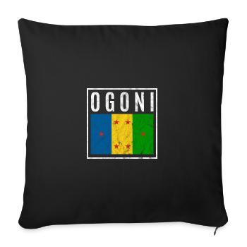 Ogoni - Housse de coussin décorative 45 x 45 cm - noir - Devant