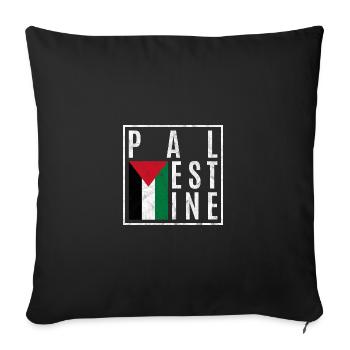 Palestine - Sofa pillowcase 17,3'' x 17,3'' (45 x 45 cm) - black - Front