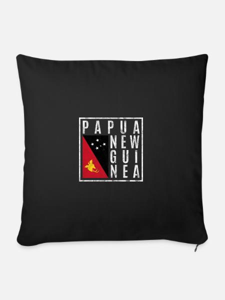 Papua-Neuguinea - Sofakissenbezug 45 x 45 cm - Schwarz