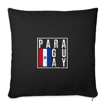 Paraguay - Sofa pillowcase 17,3'' x 17,3'' (45 x 45 cm) - black - Front