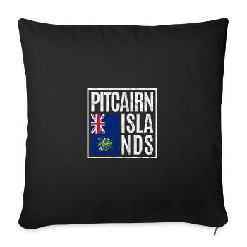 Pitcairninseln - Sofakissenbezug 45 x 45 cm - Schwarz - Vorne