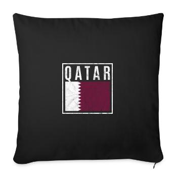 Qatar - Sofa pillowcase 17,3'' x 17,3'' (45 x 45 cm) - black - Front