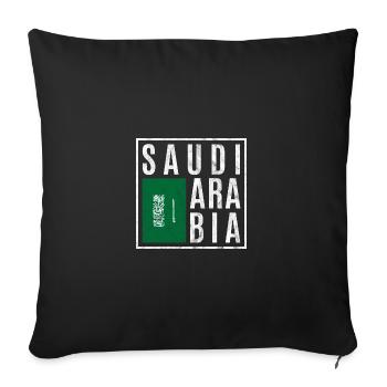 Saudi Arabia - Sofa pillowcase 17,3'' x 17,3'' (45 x 45 cm) - black - Front