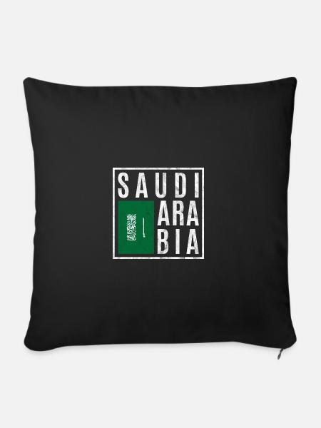 Saudi-Arabien - Sofakissenbezug 45 x 45 cm - Schwarz