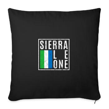 Sierra Leone - Sofa pillowcase 17,3'' x 17,3'' (45 x 45 cm) - black - Front